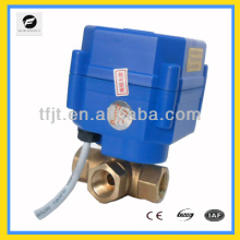 electric 3-way L-flow DC12V DN8 CR01 operated valve with Position indictor